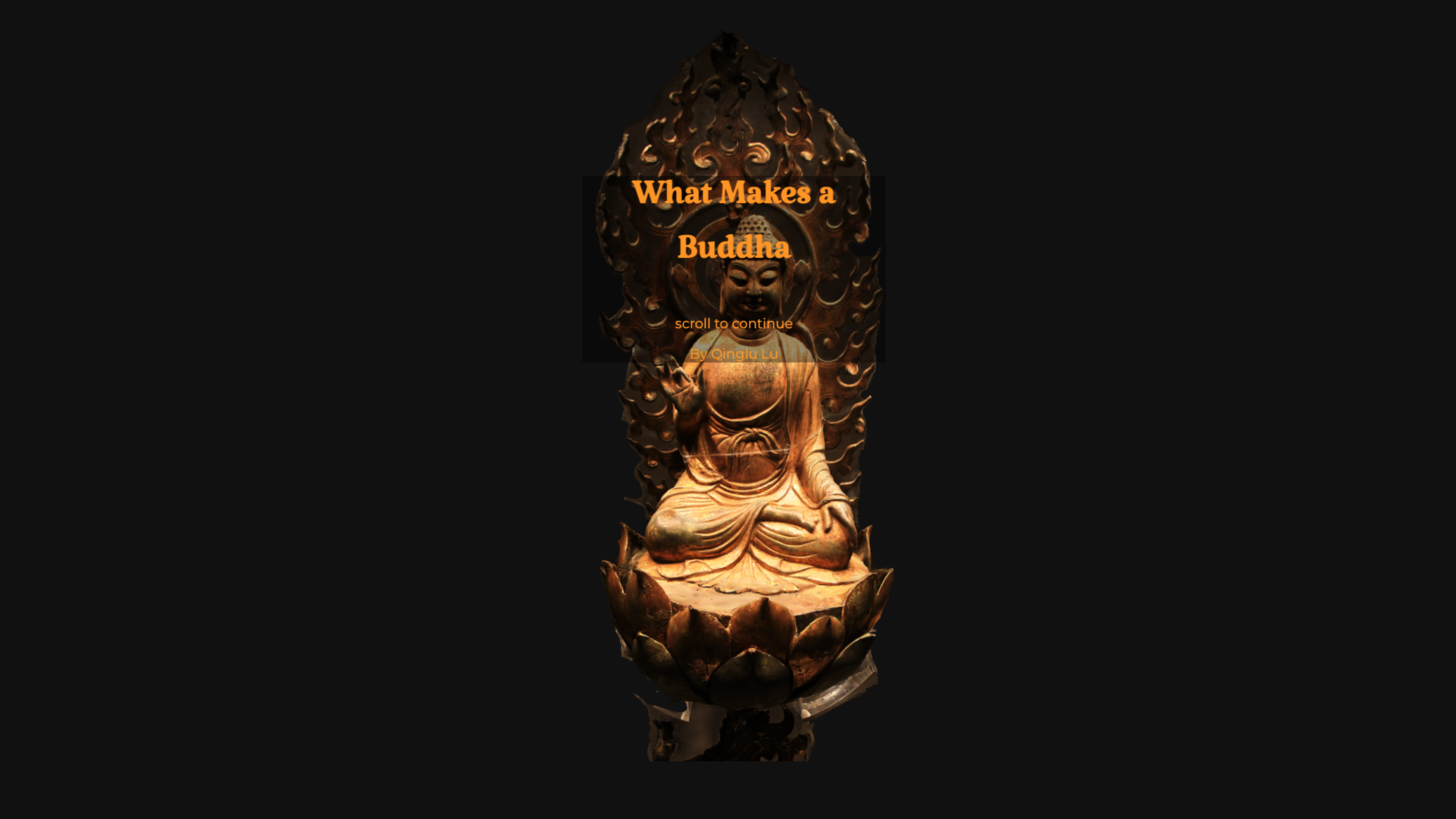 What Makes a Buddha — full UI