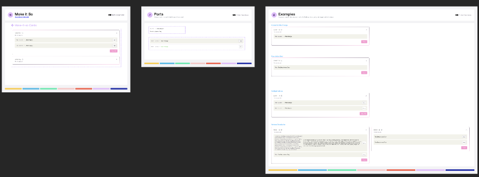 AI components documented in the Kit library: Make it So cards, ports, examples