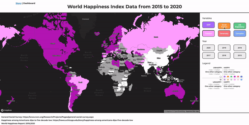World Happy Index — country lookup